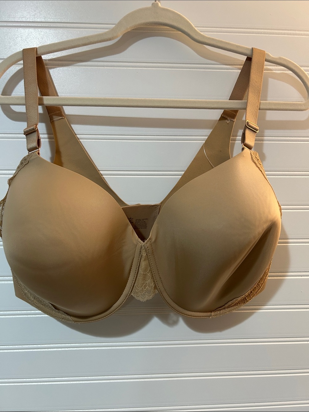 Soma Vanishing 360 Perfect Coverage Bra Lace Trim 38G NWT in Warm Amber